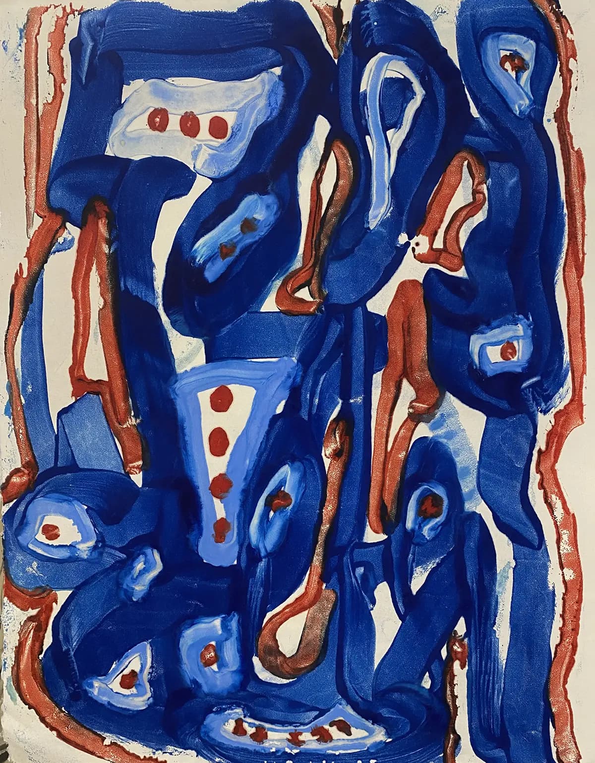 Born in the USA — Encaustic on board · 22" × 18"