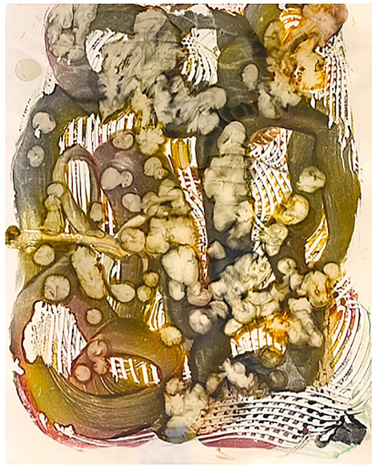 Gut Feeling — Encaustic on board · 24" × 18"