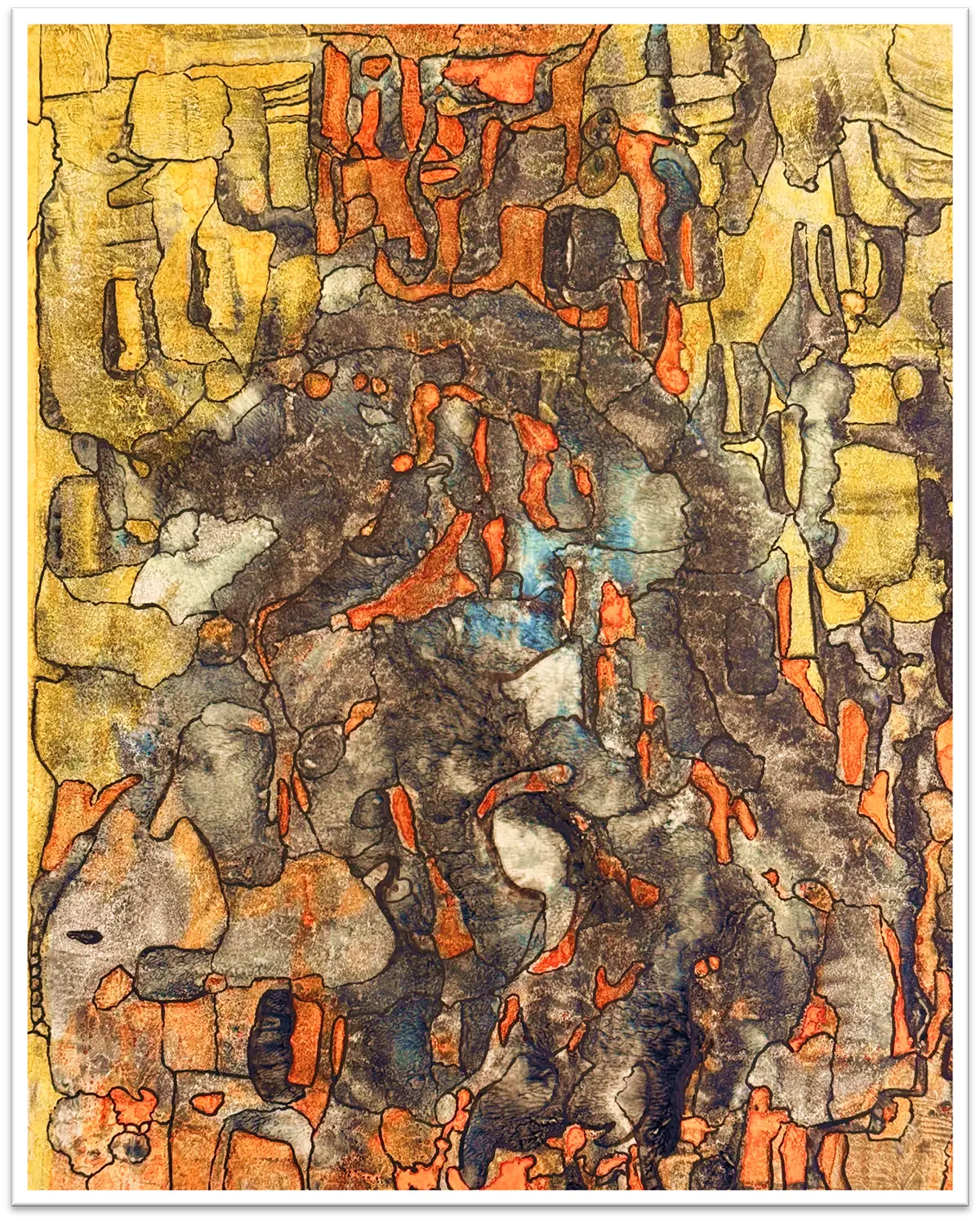 Dance of the Firefly — Encaustic on board · 20" × 16"
