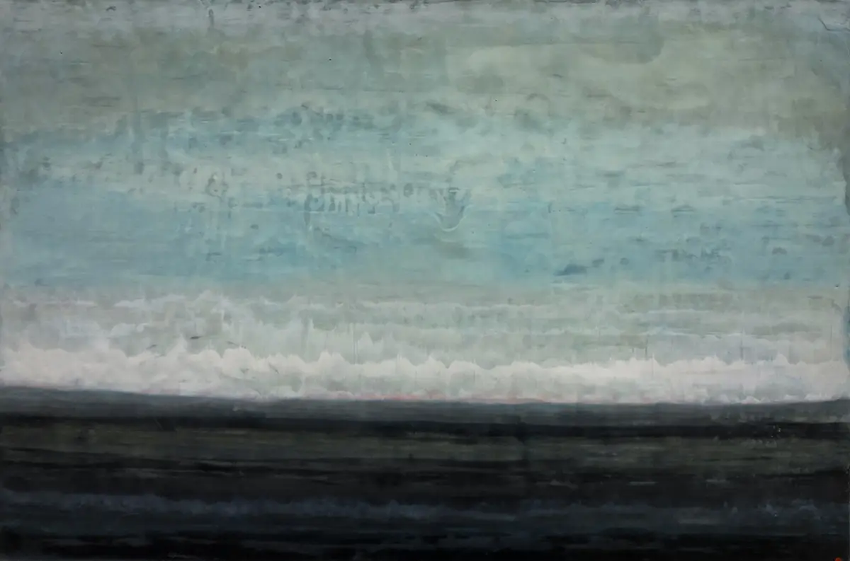After the Storm — Encaustic on panel · 40" × 30"