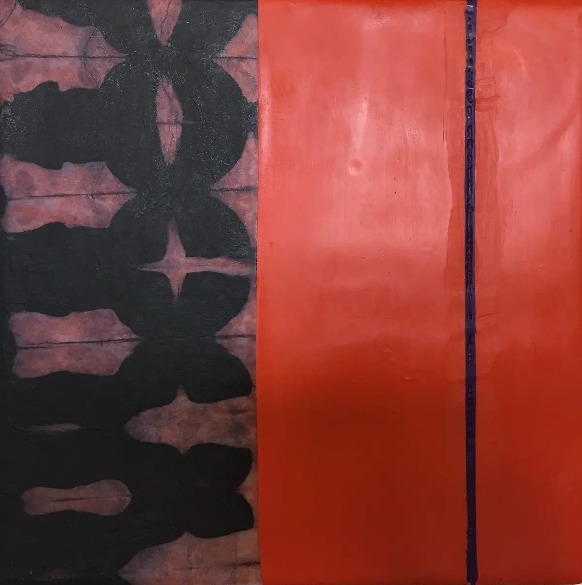 Line Dance 2 — Encaustic on panel · 10" × 10"