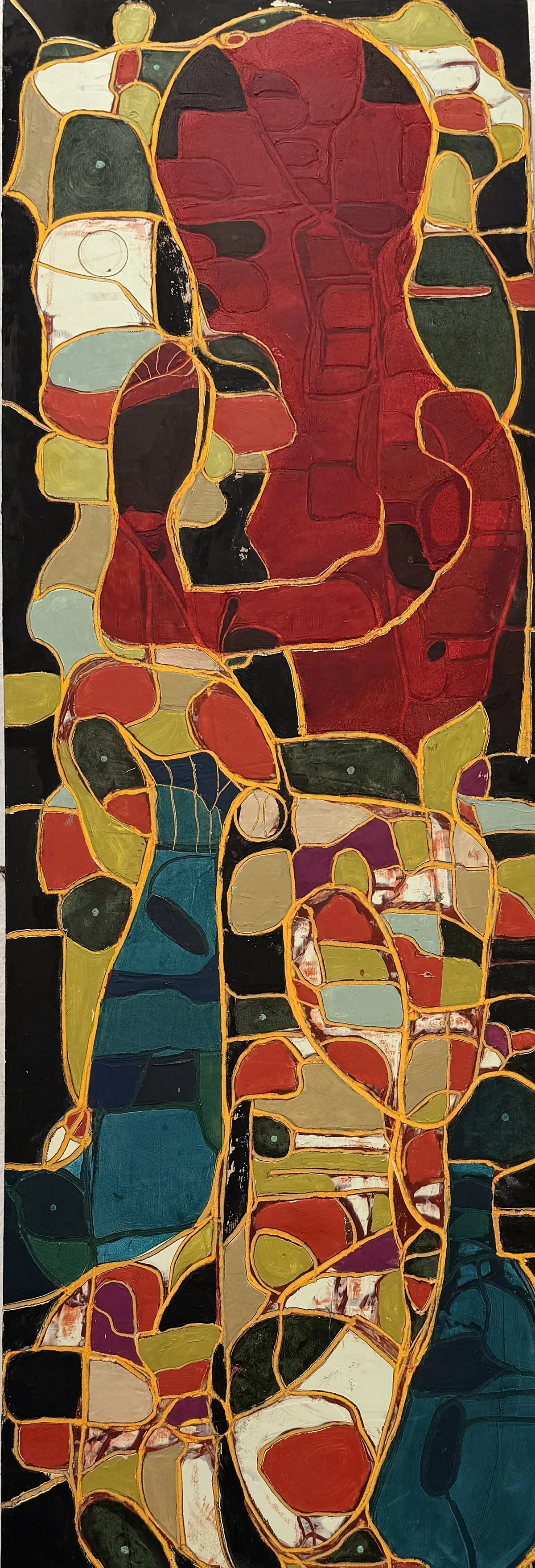 Spare Parts — Oil & cold wax on board · 36" × 12"
